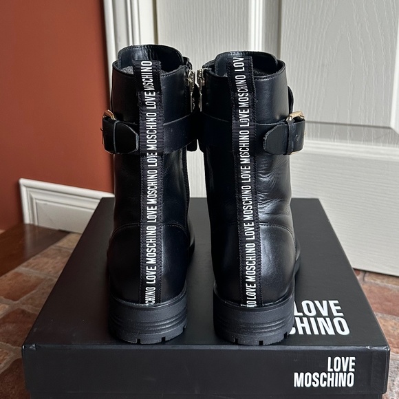 Authentic Love Moschino Leather Combat Boots - Picture 5 of 16